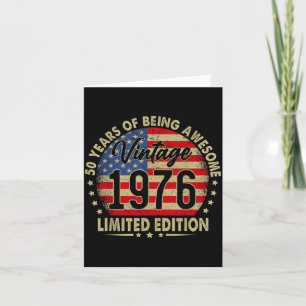Vintage 1976 Lied Editie 50 Jaar Oud 50ste Kaart