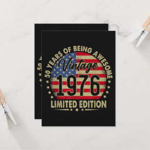 Vintage 1976 Limited Editie 50 Jaar Oud Kaart