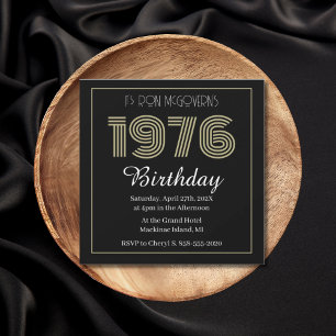 Vintage 1976 Retro Verjaardag 50e Verjaardag Kaart