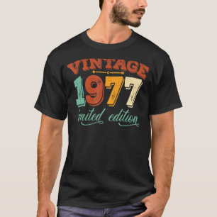 Vintage 1977 45e verjaardag Mannen Vrouwen 45 jaar T-shirt