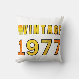 Vintage 1977 Retro Birthday Design - Classic 70s S Kussen