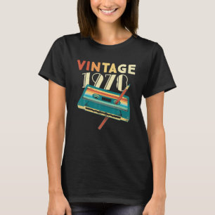 Vintage 1978 Music Cassette 44th Birthday Gifts 44 T-shirt