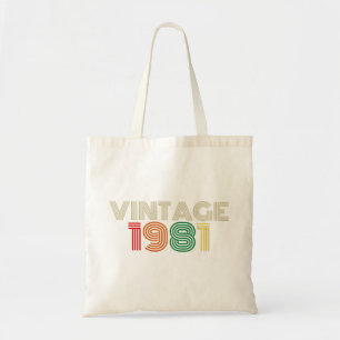 Vintage 1981 , 40e verjaardag, 40e verjaardag. tote bag