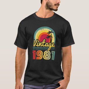 Vintage 1981 41 jaar oude Mannen en vrouwen 41e ge T-shirt
