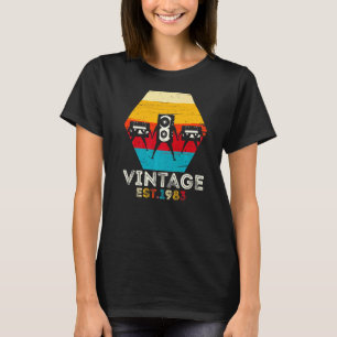 Vintage 1983 38e verjaardag Cassettebandje voor ma T-shirt