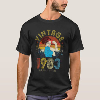 Vintage 1983 gemaakt in 1983 38e verjaardag vrouwe t-shirt