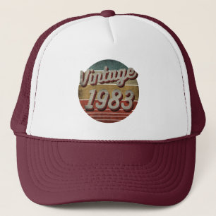VINTAGE 1983 MANNEN VROUWEN BIRTHDAY GIFT TRUCKER TRUCKER PET