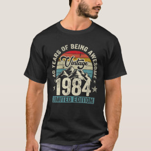 Vintage 1984 40e verjaardag Retro 40 jaar zijn T-shirt
