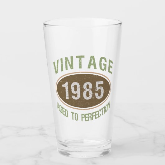 Vintage 1985 40ste verjaardag glas (Voorkant)