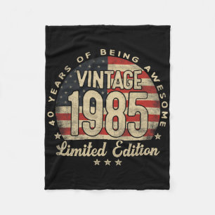 Vintage 1985 Limited Edition 40-jarige cadeaus VS Fleece Deken