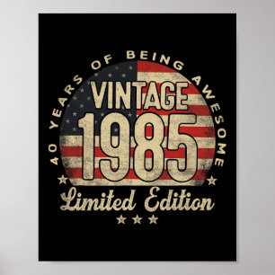 Vintage 1985 Limited Edition 40-jarige Cadeaus VS Poster