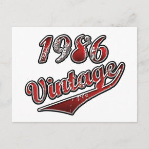 vintage 1986 briefkaart