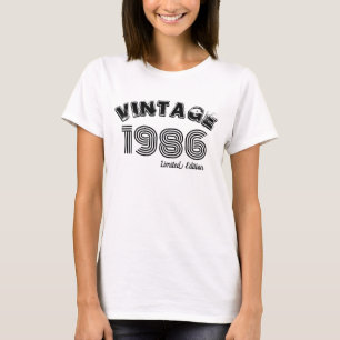 Vintage 1986 Custom 40e verjaardag T-shirt