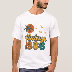 Vintage 1986 Limited Edition Mannen Vrouwen Verjaa T-shirt