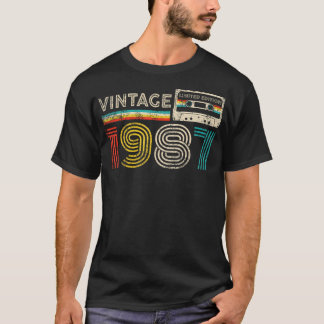 Vintage 1987 37ste verjaardag geschenken 37 jaar o t-shirt