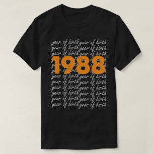 Vintage 1988 Birthday Gifts Mannen Vrouwen T-shirt