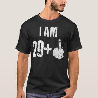 Vintage 1989 30e Verjaardag Ik ben 29 Plus Midden  T-shirt
