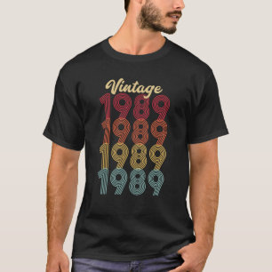 Vintage 1989 gemaakt in 1989 33e verjaardag 33 jaa t-shirt