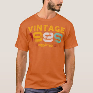 Vintage 1989 Originele onderdelen Familie Verjaard T-shirt