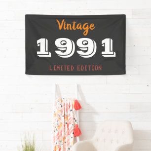 Vintage 1991 Limited Edition Gift Banner – Retro
