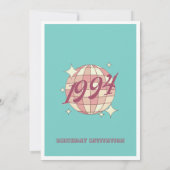 Vintage 1994 30e anniversaire rétro Invitation tur (Dos)