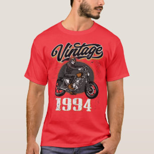 Vintage 1994, geboren in 1994 28e motorfiets motor t-shirt
