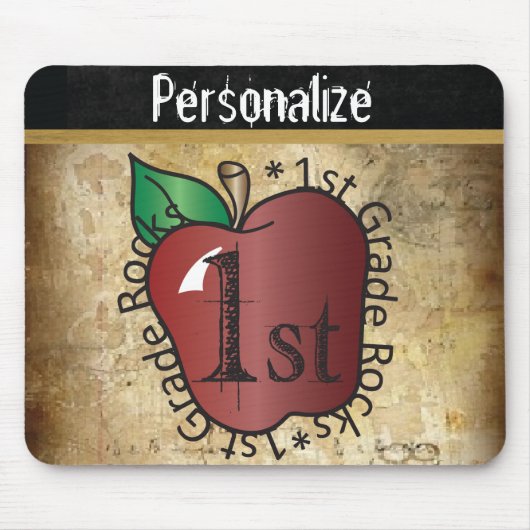Vintage 1e klas leraar muismat (Voorkant)