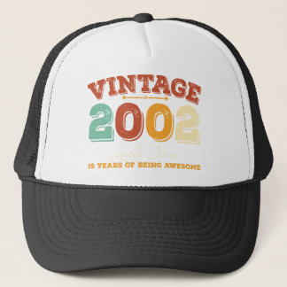 Vintage 2002,19 YEARS OF BEING AWESOME Trucker Pet