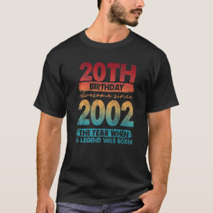 Vintage 2002 2002 20 jaar 20e verjaardag t-shirt