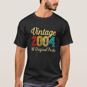 Vintage 2004 18 jaar oude Mannen en vrouwen 18e ge T-shirt