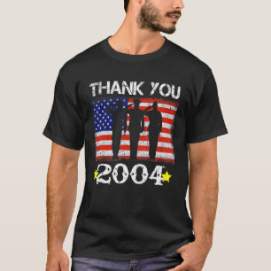 Vintage 2004 18 jaar oude vlag Amerikaanse 18e geb T-shirt