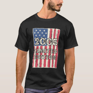 Vintage 2005 voor mannen Cadeau Jubileum 18e verja T-shirt