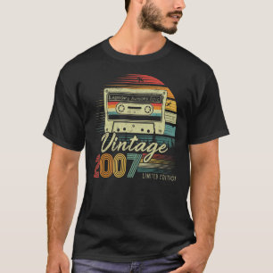 Vintage 2007 Retro Cassette 2007 15e verjaardag 15 T-shirt