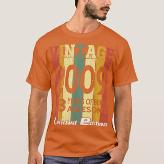 Vintage 2009 13 jaar Geweldige 13e geboorte T-shirt