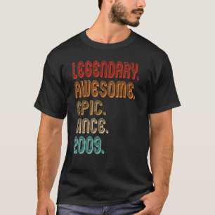 Vintage 2009 13e verjaardag Legendary Geweldige Ep T-shirt