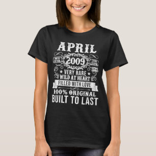 Vintage 2009 14 jaar oud Man op 14 april T-shirt