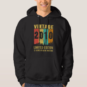 Vintage 2010 12 jaar oude 12e verjaardag hoodie