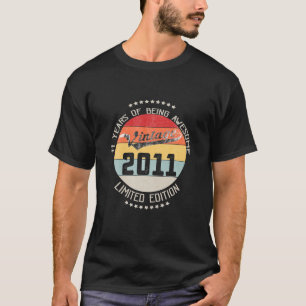 Vintage 2011 11e verjaardag van de zestiende verja t-shirt