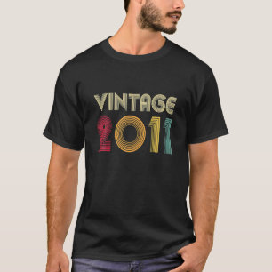 Vintage 2011 12e Verjaardagscadeau Mannen Vrouwen T-shirt