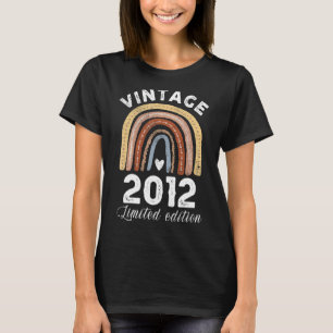 Vintage 2012 10 jaar oud op de tiende verjaardag t-shirt