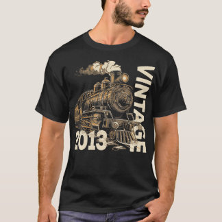 Vintage 2013 Steampunk Steam Train Locomotive 11th T-shirt