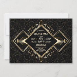 Vintage 20s Gouden Gatsby Oefendiner Kaart