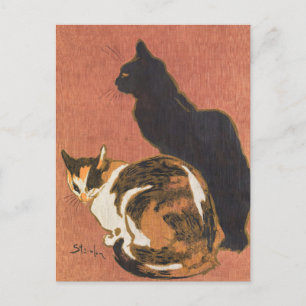 Vintage 2 Katten Steinlen schilderen Briefkaart