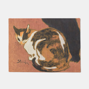 Vintage 2 Katten Steinlen schilderen Deurmat