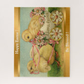 Vintage 2 Kippen Paasdag Legpuzzel (Verticaal)