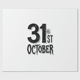 Vintage 31 oktober Halloween typografie ontwerp_1 Cadeaupapier