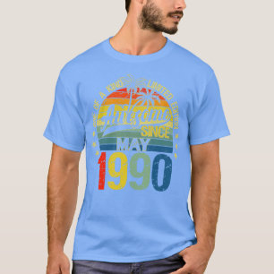 Vintage 32 jaar oud mei 1990 Decorations 32nd Bir T-shirt