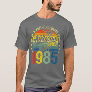 Vintage 37 jaar oud mei 1985 Decorations 37th Bir T-shirt