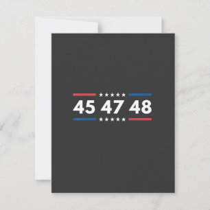 Vintage 45 47 48 Trump 2024 USA Flag President Kaart