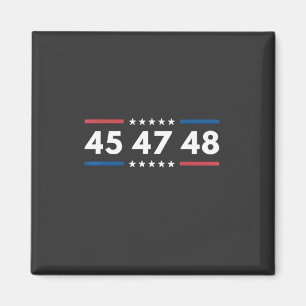 Vintage 45 47 48 Trump 2024 USA Flag President Magneet